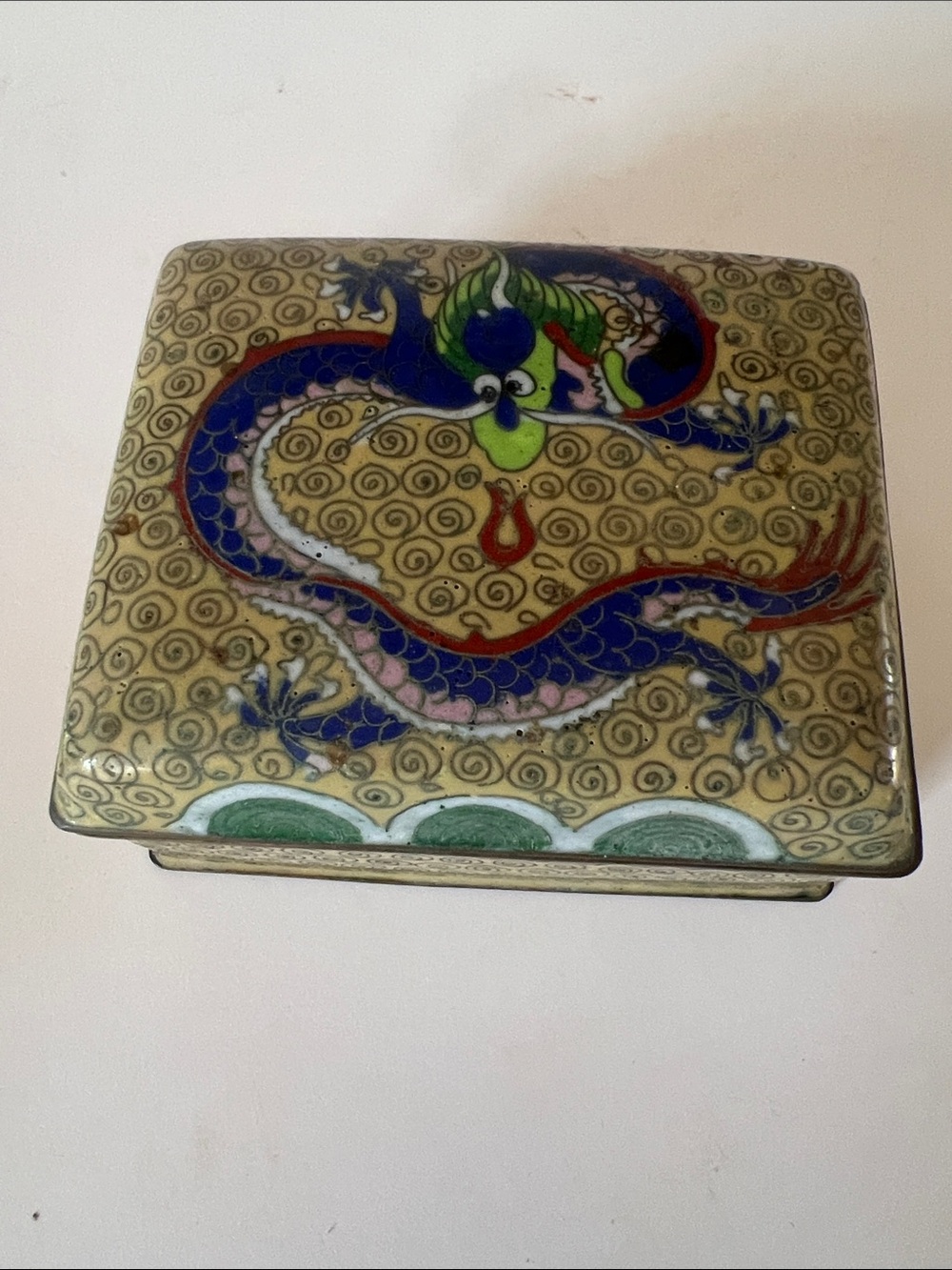 🐉 Vintage Dragon Cloisonné Decorative Trinket Box - 1900’s highly collectible